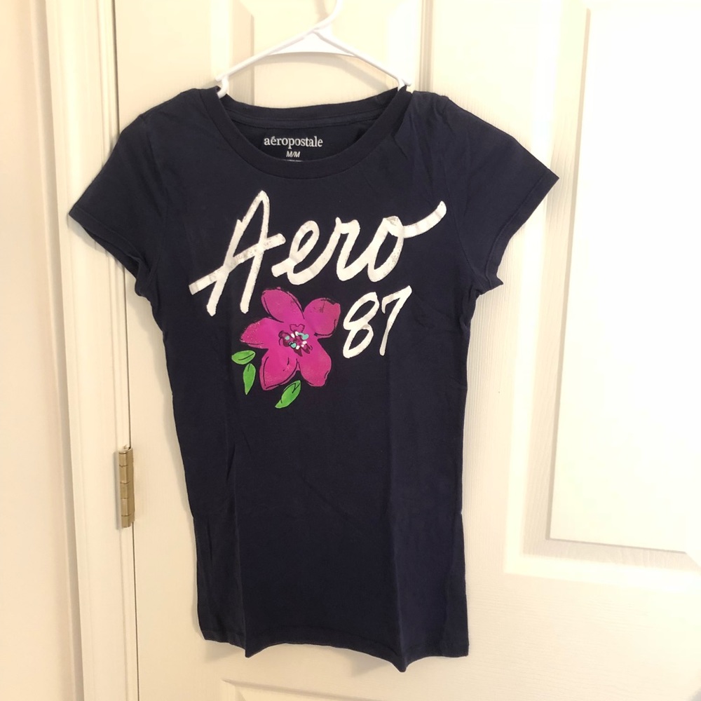 Aeropostale Indigo Graphic T Shirt